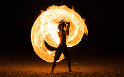Solo Fire Dancers
